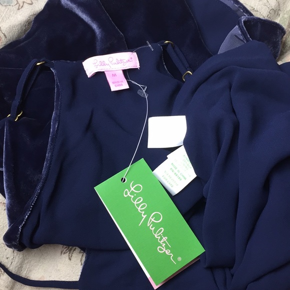 LILLY PULITZER size MEDIUM Dusk Velvet Top Tank Spaghetti strap Sexy $88 NEW - Picture 6 of 9